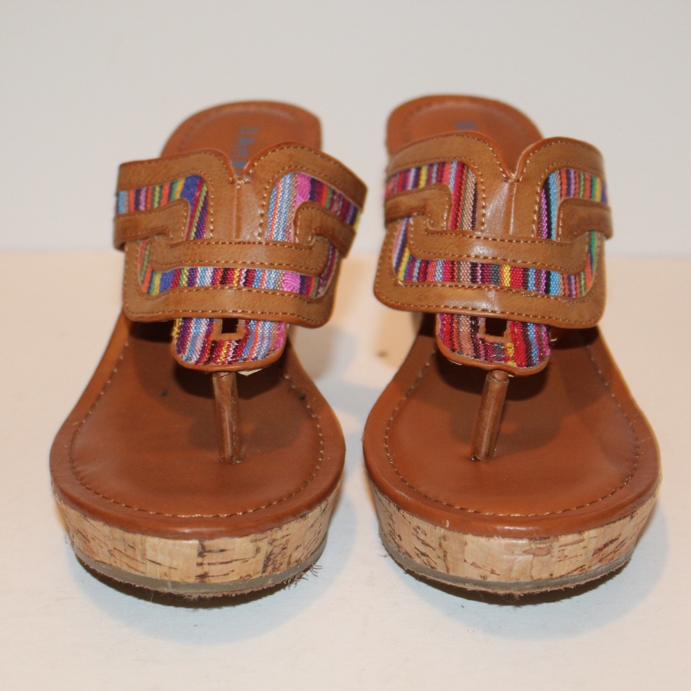 Bamboo Cork Wedge Sandals